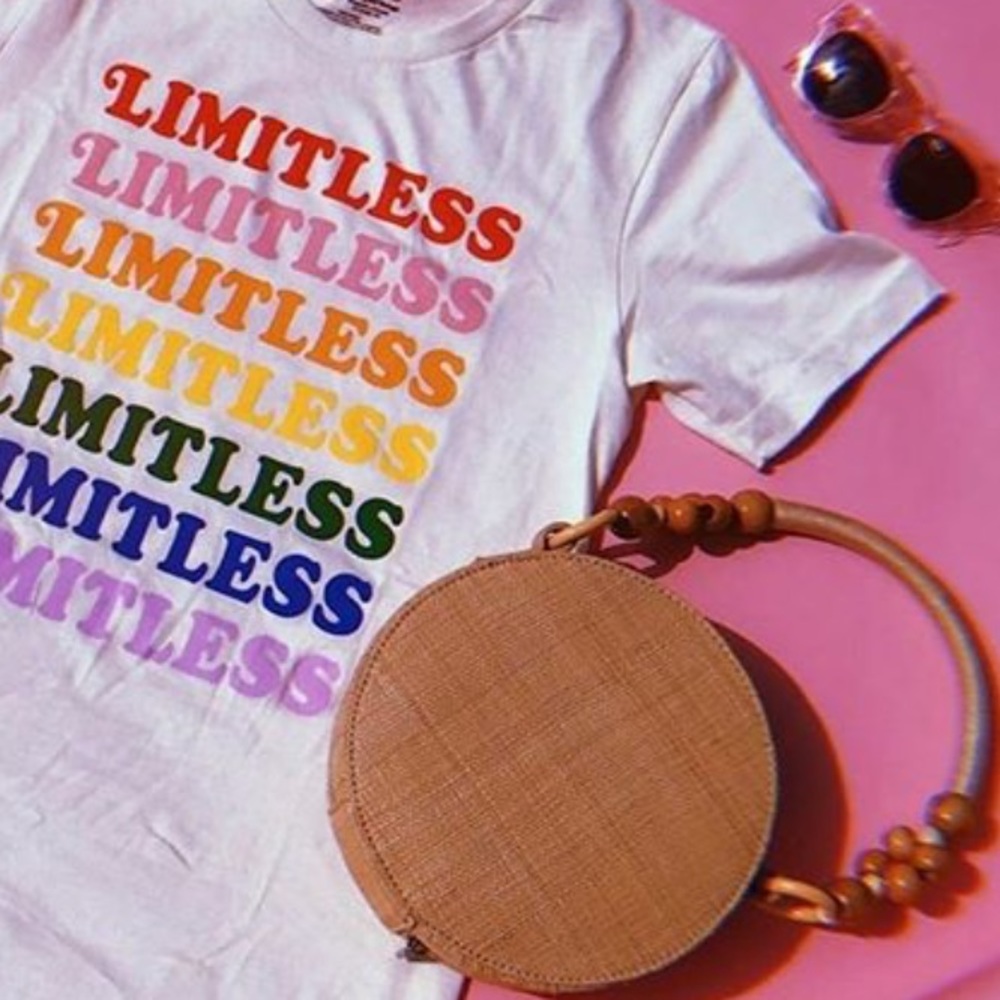CIRCULAR BAG WITH WOODEN BEADS TOP HANDLE - Picture 3 of 7